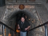 Dave on Staircase to Basement in Bube\'s Brewery